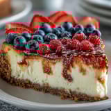 Fourth of July Cheesecake Flag