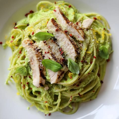 Creamy Avocado Chicken Pasta