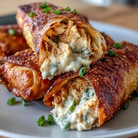 Freshly fried egg rolls filled with creamy, spicy Buffalo chicken dip and melted cheddar, served with blue cheese dressing for dipping.
