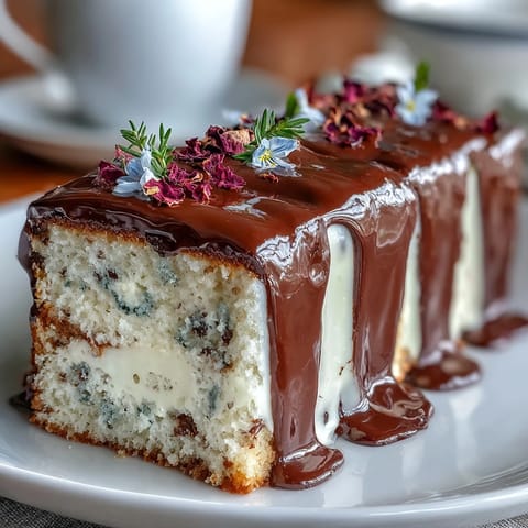 Spring Floral Drip Cake with Lemon Frosting: Vibrant vanilla cake layers frosted in tangy lemon buttercream, topped with a pastel white chocolate drip and fresh edible flowers for a stunning spring dessert.