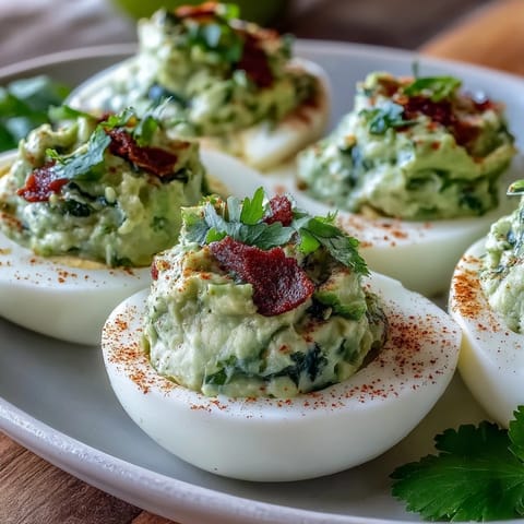 Guacamole Stuffed Deviled Eggs