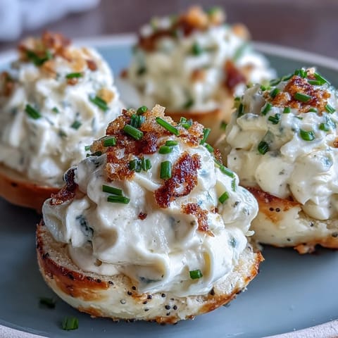 Everything Bagel Deviled Eggs piled high with creamy filling and savory seasoning.