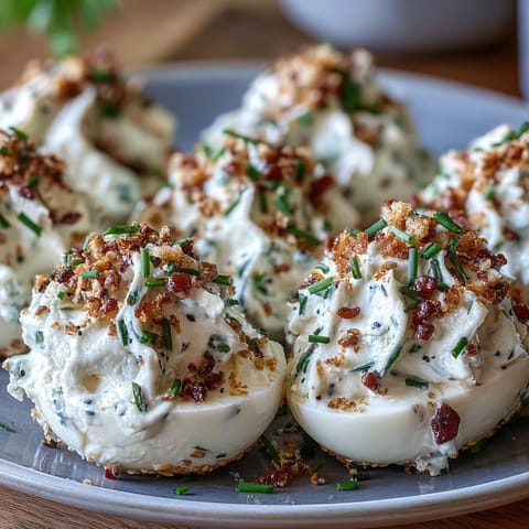 Deviled eggs with everything bagel seasoning, a perfect appetizer for parties.