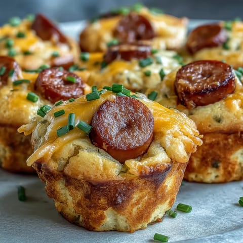 Savory mini corn dog muffins, a delicious bite-sized American party appetizer.