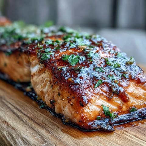 Moist cedar plank salmon, glazed with sweet maple Dijon, grilled to perfection.