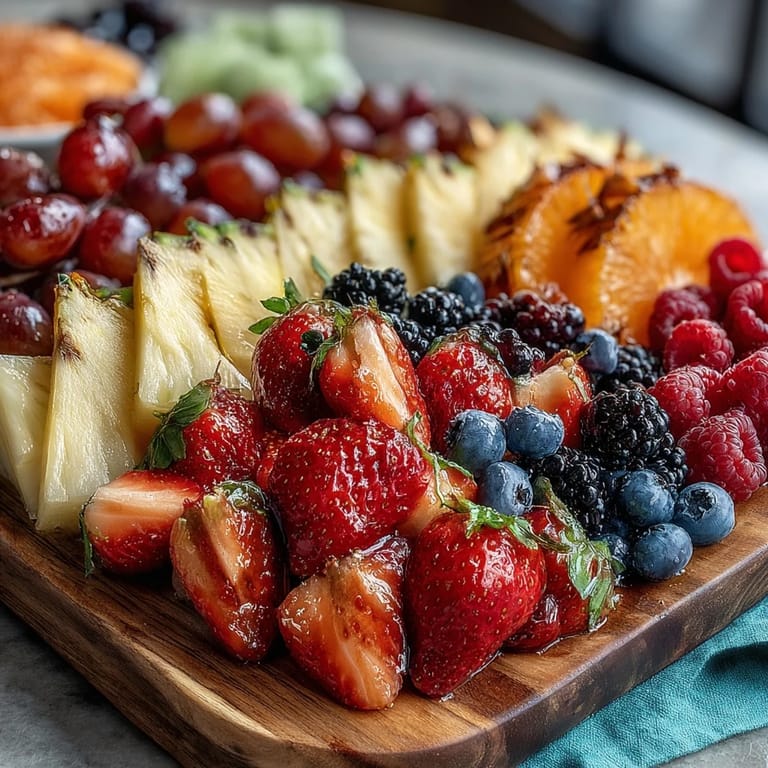 An elegant grad party fruit arrangement with watermelon, pineapple, and edible blooms for a festive centerpiece.