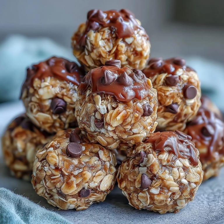 Easy no-bake oat bites featuring rich peanut butter and oats, rolled together for a wholesome, grab-and-go snack perfect for any time of day.