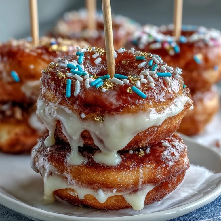 A festive donut tower, sprinkled bright, ready to celebrate any graduation.