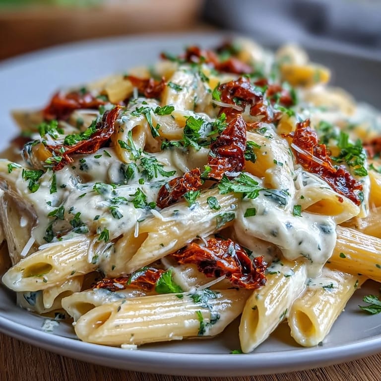 Delicious Marry Me Pasta featuring sun-dried tomatoes and rich parmesan sauce.