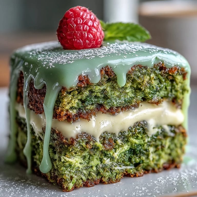 Decadent mini matcha cake, perfect for a festive brunch smash celebration, frosted elegantly.